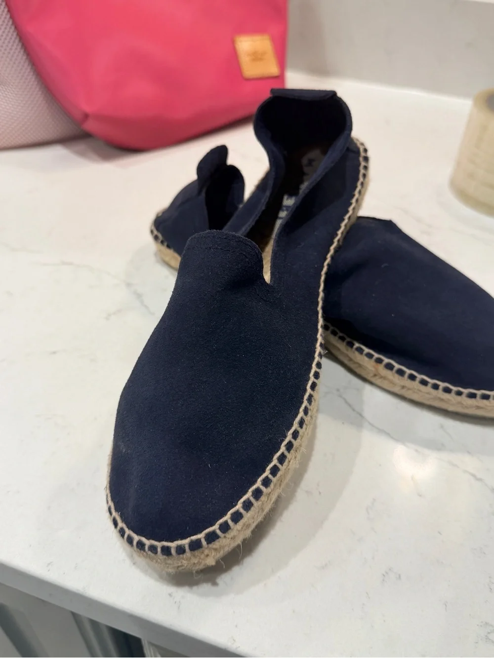 Manebí Navy Blue Suede Double Sole Espadrilles Slip-On Shoes EU 40